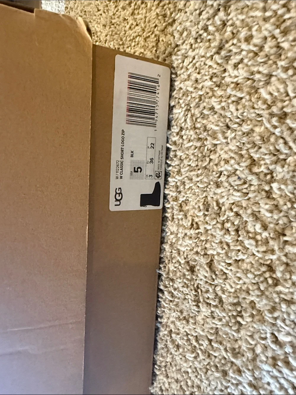 Women’s UGG Black Suede Boot Size 5